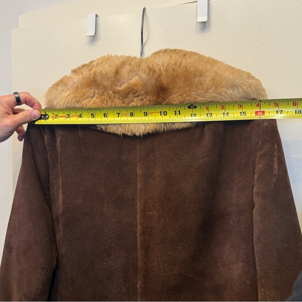 Retro Shearling Suede Coat - Picture 5 of 6